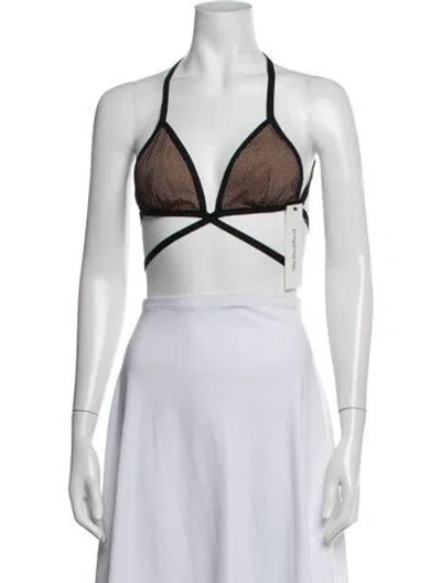 Pre-owned Gucci Halterneck Sleeveless Sports Bra In Neutrals