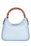 Gucci Bamboo Handle Shoulder Bag And Hardware In Blue