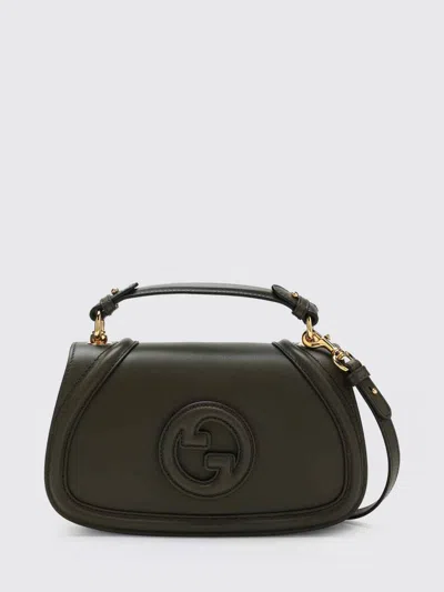 Gucci Leather Handbag 26.5cm X 16.5cm X 8.5cm With Gold-tone Hardware And Adjustable Strap In Green