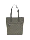 Gucci Gg Canvas Medium Tote Bag In Green