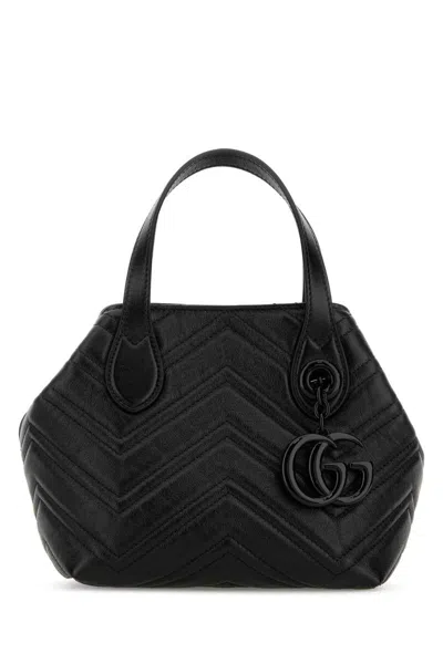 Gucci Black Gg Marmont Medium Tote