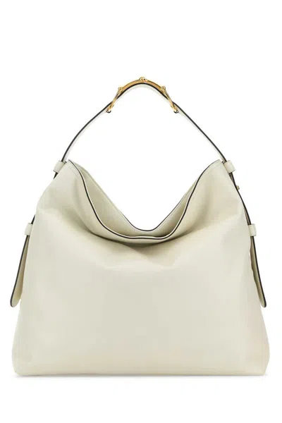 Gucci Large Leather Shopping Bag With Top Handle In Green