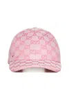 Gucci Gg Monogram Baseball Hat With Curved Brim In Pink