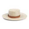 Gucci Raffia Hat Leather Strap In Beige