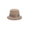 Gucci Beige Logo Bucket Hat In Brown