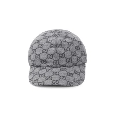 Gucci Gg Baseball Cap In Grey