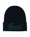 Gucci Logo-embroidered Beanie In Black
