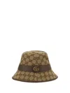 Gucci Bucket Hat With Signature Logo Patterntrim