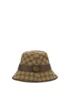 Gucci Bucket Hat With Signature Logo Patterntrim