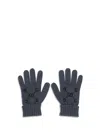 Gucci Logo-pattern Gloves In Gray