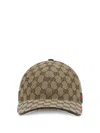Gucci Web Detail Baseball Cap In Brown