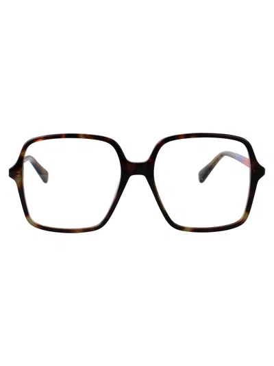 Gucci Havana Acetate Optical Glasses In Brown
