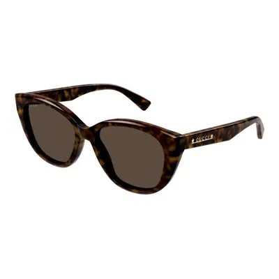 Gucci Havana Acetate Sunglasses In Brown