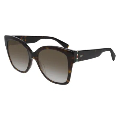 Gucci Havana Acetate Sunglasses For Women In Brown