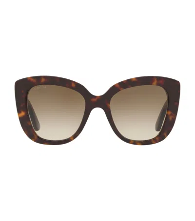 Gucci Havana Cat Eye Sunglasses In Brown