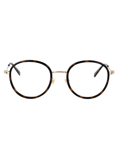 Gucci Havana-gold-transparent Injectate Glasses In Brown