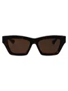 Gucci Havana-havana-brown Recycled Acetate Sunglasses In Black