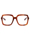 Gucci Havana Havana Transparent Acetate Glasses In Red