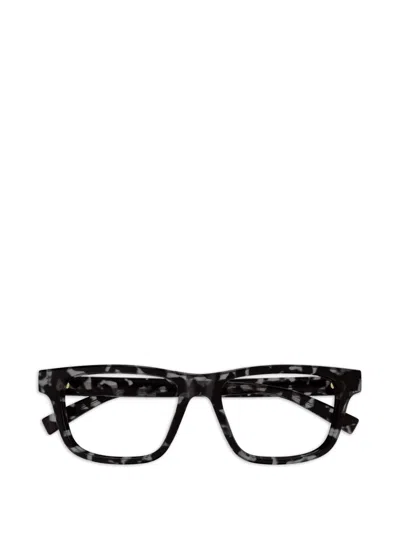 Gucci Havana Rectangle Frame Glasses In Gold