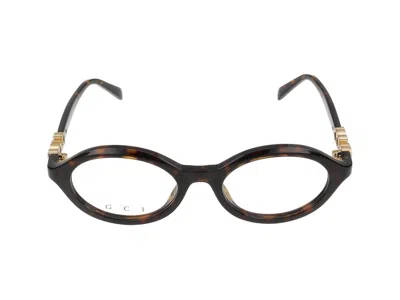 Gucci Havana-havana-transparent Acetate Glasses In Purple