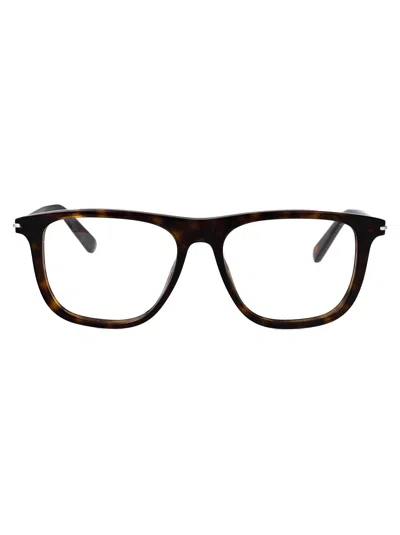 Gucci Havana-havana-transparent Acetate Glasses In White