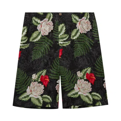 Pre-owned Gucci Hawaian Print Viscose Shorts 'black/green' | Men's Size 46