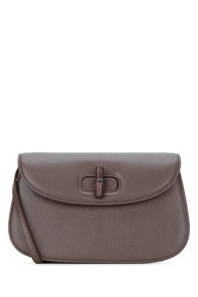 Gucci Smooth Texture Wallet Top Handle Design In Brown