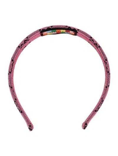 Pre-owned Gucci Head Band W/tags In Black/pink