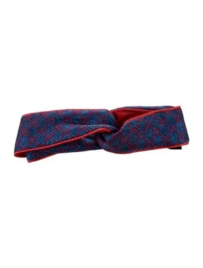 Pre-owned Gucci Headband In Blue/red