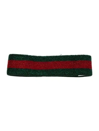Pre-owned Gucci Headband In Green