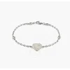 Gucci Heart Bracelet With Interlocking G Size 17- Yba645546003 In Silver-tone