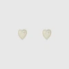 Gucci Heart Earrings With Interlocking G In Undefined