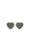 Gucci Heart-frame Sunglasses In Gray