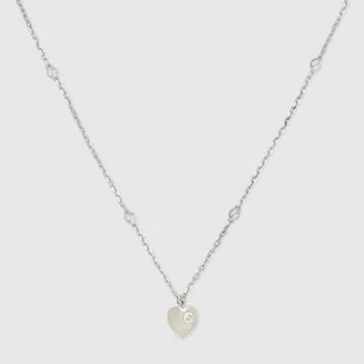 Gucci Heart Necklace With Interlocking G In Undefined