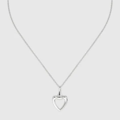Gucci Heart Pendant Necklace In Metallic