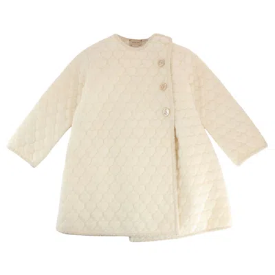 Pre-owned Gucci Heart Quilted Fleece Coat 'white' | Kid's Size 6