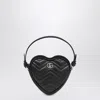 Gucci Heart-shaped Gg Marmont Mini Bag Black