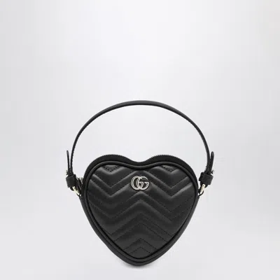 Gucci Heart-shaped Gg Marmont Mini Bag Black