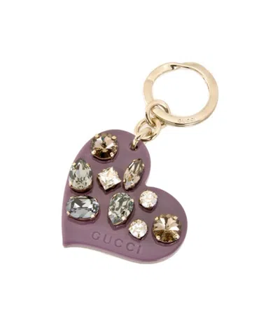 Gucci Heart-shaped Key Chain In Gray
