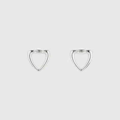 Gucci Heart Stud Earrings In Metallic