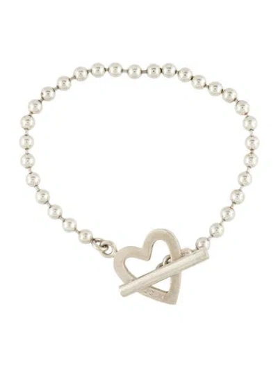 Pre-owned Gucci Heart Toggle Bracelet, 6.75" In Multi