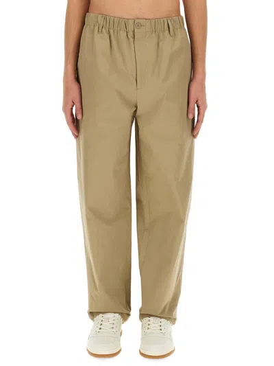 Gucci Heavy Cotton Poplin Pants In Brown