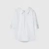 Gucci Bluse Aus Schwerem Baumwollpopeline In Weiss