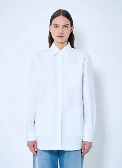 Gucci Heavy Cotton Poplin Shirt In White