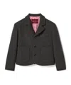 Gucci Heavy Wool Flannel Jacket In Gray