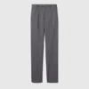 Gucci Heavy Wool Satin Pant In Gray