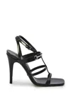 Gucci Heeled Leather Sandals In Black