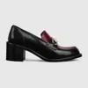 Gucci Heeled Loafers With Horsebit In Animal Print