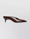 Gucci Heeled Mules With Pointed Toe Design In Brown
