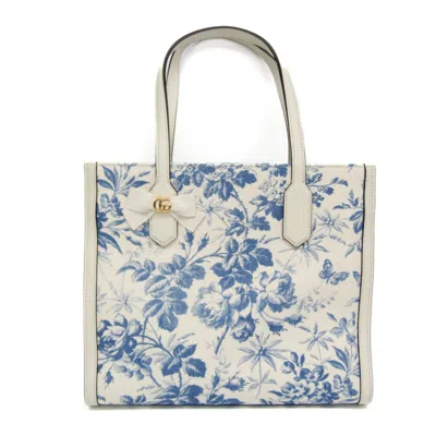 Gucci Herbarium Blue Canvas Tote Bag ()
